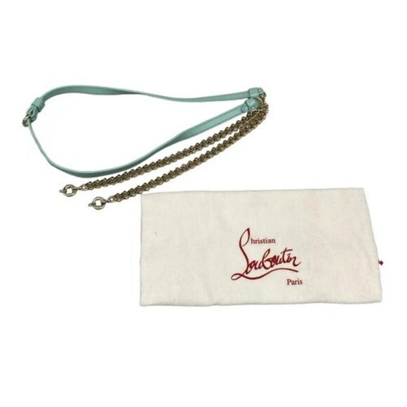 CHRISTIAN LOUBOUTIN Light Green Patent Leather Clutch Bag - Picture 8 of 15